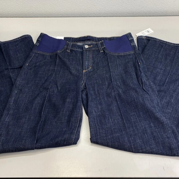 Joe's Jeans The Lou Lou Maternity Jeans Size 31 • Dark Blue Low Rise Wide Leg - Picture 1 of 14